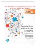 Test Bank for Accounting Information Systems 15th Edition by Romney and Steinbart