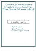 Accredited Test Bank Solution For Recognizing Race and Ethnicity, 4th Edition Fitzgerald [All Lessons Included]