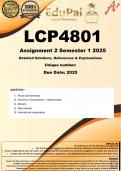 LCP4801 Assignment 2 (COMPLETE ANSWERS) Semester 1 2025 - DUE March 2025