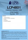 LCP4801 Assignment 2 (ANSWERS) Semester 1 2025 - DISTINCTION GUARANTEED