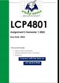 LCP4801 Assignment 2 (QUALITY ANSWERS) Semester 1 2025