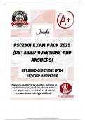 PSC2601 EXAM PACK 2025 {DETAILED QUESTIONS AND ANSWERS}