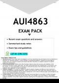 AUI4863 EXAM PACK 2025 - DISTINCTION GUARANTEED