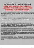 VATI MED SURG PROCTORED EXAM QUESTIONS AND CORRECT DETAILED ANSWERS WITH RATIONALES (VERIFIED ANSWERS) ALREADY GRADED A+