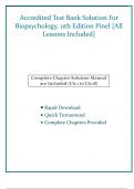 Accredited Test Bank Solution For Biopsychology, 11th Edition Pinel [All Lessons Included]