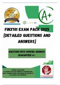 FIN3701 EXAM PACK 2025 [DETAILED QUESTIONS AND ANSWERS]