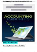 Solution Manual for Accounting Principles, 9th Canadian Edition Volume 1 & 2 by Weygandt, Kieso, Kimmel, Trenholm, Warren