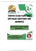 FIN3702 EXAM PACK 2025 [DETAILED QUESTIONS AND ANSWERS]