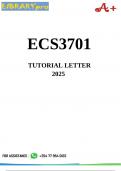 ECS3701 TUTORIAL LETTER 2025