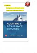 Test Bank for Auditing & Assurance Services 9th Edition by Timothy Louwers, Jerry Strawser A+