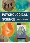 TEST BANK PSYCHOLOGICAL SCIENCE 6th EDITION BY  MICHAEL S. GAZZANIGA