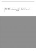 RSE4801 Assignment 6 (COMPLETE ANSWERS) 2024 - DUE 22 January 2025; 100% TRUSTED Complete, trusted solutions and explanations. 