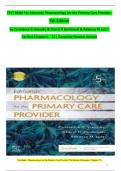 TEST BANK For Edmunds' Pharmacology for the Primary Care Provider, 5th Edition by Constance G Visovsky & Cheryl H Zambroski & Rebecca M Lutz| Verified Chapter's 1 - 73 | Complete Newest Version BEST WISHES