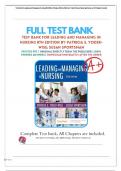 Test Bank for Leading and Managing in Nursing 8th Edition (Mosby, 2022) by Patricia S. Yoder Wise and Susan Sportsman, Isbn no; 9780323792066, all 25 Chapters Covered (NEWEST 2025)