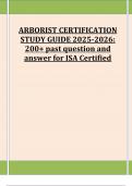 ARBORIST CERTIFICATION STUDY GUIDE 2025-2026: 200+ past question and answer for ISA Certified