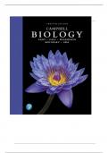 TEST BANK FOR CAMPBELL BIOLOGY 12th EDITION BY LISA A. URRY | ALL CHAPTERS COVERED ISBN: ‎978-0135188743