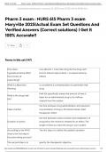 Pharm 3 exam : NURS 615 Pharm 3 exam Maryville 2025|Actual Exam Set Questions And Verified Answers (Correct solutions) | Get It 100% Accurate!!