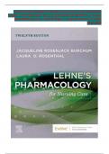 Test Bank for Lehne's Pharmacology for Nursing Care, 12th Edition by Jacqueline Burchum, Laura Rosenthal|9780443107108| LATEST