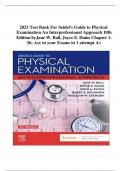 Test Bank For Seidel's Guide to Physical Examination An Interprofessional Approach 10th Edition by Jane W. Ball, Joyce E. Dains Chapter 1-26