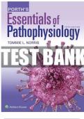 Test Bank: Porth's Essentials of Pathophysiology, 5th Edition by Norris - Chapters 1-52, 9781975107192 | Rationals Included