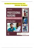 Test Bank For Professional Nursing 10th Edition by Beth Black 9780323776653 Chapter 1-16 All Chapters with Answers and Rationals