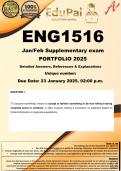 ENG1516 January February Sup Portfolio (COMPLETE ANSWERS) 2025 - DUE 23 January 2025