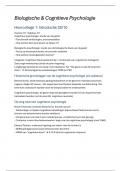 College aantekeningen Biologische en Cognitieve Psychologie (P_BBIOCOG) 