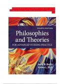 TEST BANK - Philosophies and Theories for Advanced Nursing Practice 4th Edition by Butts & Rich, All 26 Chapters Covered, Verified Latest Edition