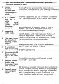 PEL 232 - Students with Communication Disorders questions correctly answered to pass