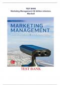 TEST BANK Marketing Management (4th Ed) By Johnston; Marshall| All 14 Chapters Covered