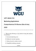 VZT1 BUSI 3731 Marketing Applications Comprehensive FA Review (Qns & Ans) 2025.