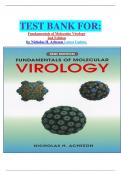 TEST BANK FOR: Fundamentals of Molecular Virology 2nd Edition by Nicholas H. Acheson Latest Update. 