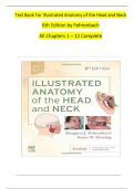 Test Bank For Illustrated Anatomy of the Head and Neck 6th Edition by Fehrenbach All Chapters 1 – 12 Complete