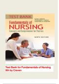 Test Bank for Fundamentals of Nursing 9th by Craven (2025)