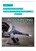 TEST BANK For Accounting Principles, 14th Edition by Jerry J. Weygandt, Paul D. Kimmel, Verified Chapters 1 - 27, Complete Newest Version