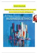 Test Bank For Business Ethics Ethical Decision Making and Cases, 13th Edition By O. C. Ferrell, John Fraedrich, Ferrell