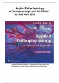 Applied Pathophysiology A Conceptual Approach to the  Mechanisms of Disease 4th Edition Braun Test Bank