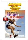 TEST BANK For Anthony’s Textbook of Anatomy and Physiology, 21st Edition by Patton, Verified Chapters 1 - 48, Complete Newest Version