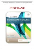 Lehne’s Pharmacotherapeutics for Advanced Practice Nurses and Physician Assistants 2nd Edition Test Bank Rosenthal All Chapters (1-92)|A+ ULTIMATE GUIDE