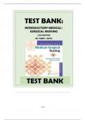 Test Bank Introductory Medical Surgical Nursing 12th Edition Timby Smith  (2025)