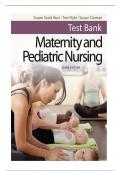 Test Bank for Maternity and Pediatric Nursing 3rd by Ricci(2025)