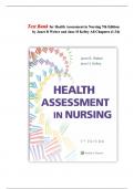 Test Bank for Health Assessment in Nursing 7th Edition by Janet R Weber and Jane H Kelley All Chapters (1-34) | A+ Updated 2025