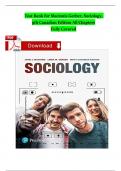 Test Bank for Macionis Gerber, Sociology, 9th Canadian Edition All Chapters Complete Latest Newest Version