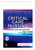 Test bank for critical care nursing diagnosis and management 9th-edition complete guide