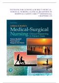 Test Bank For LeMone and Burke's Medical-Surgical Nursing: Clinical Reasoning in Patient Care 7th Edition By Paula Gubrud, Margaret Carno , Gerene Bauldoff RN PhD FAAN 9780134868189 All Chapters .