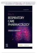 Test Bank for Rau’s Respiratory Care Pharmacology 11th Edition by Douglas S. Gardenhire|9780323871556| All Chapters 1-23|LATEST