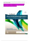 Test bank for Lehne’s Pharmacotherapeutics for Advanced Practice Nurses and Physician Assistants 2nd Edition Rosenthal| ALL CHAPTERS|