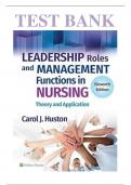 Leadership Roles and Management Functions in Nursing 11th Edition MarquisHuston Test Bank. All Chapters with Correct Answers