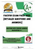 FAC3701 EXAM PACK 2025 [DETAILED QUESTIONS AND ANSWERS]