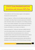 CPACC Exam Standards and Laws Questions and Answers 100% Pass